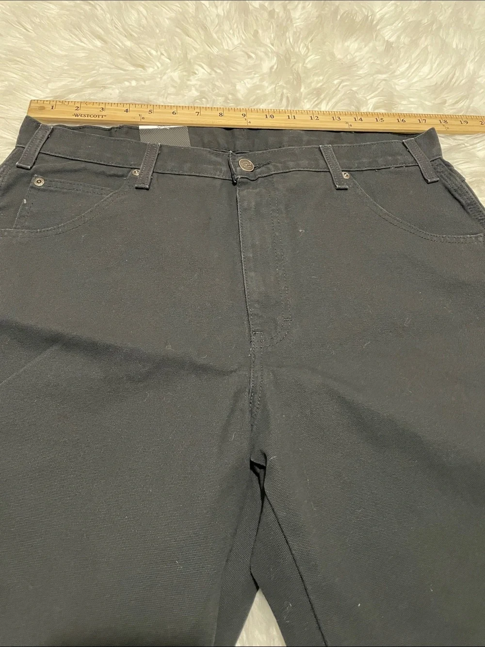 Dickies Men’s Black Relaxed Straight Leg Carpenter Jeans 36X30
